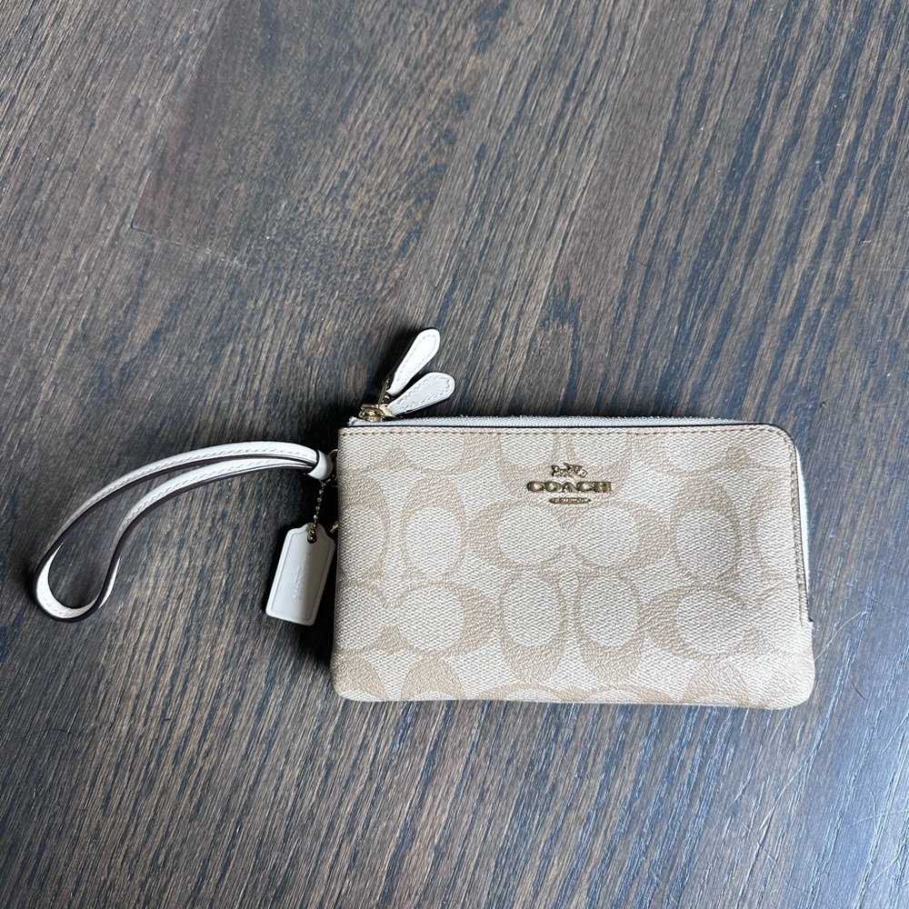 Coach Light Tan Wristlet